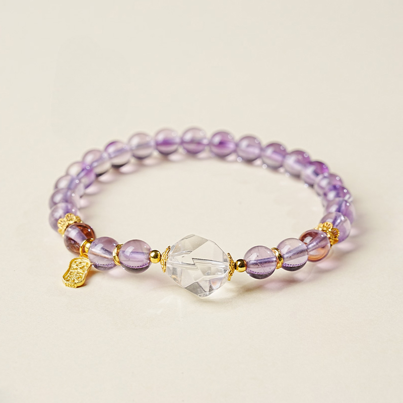 Amethyst Bracelet & Big Rock Crystal