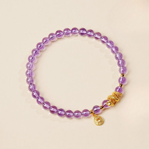 Amethyst Bracelet Golden