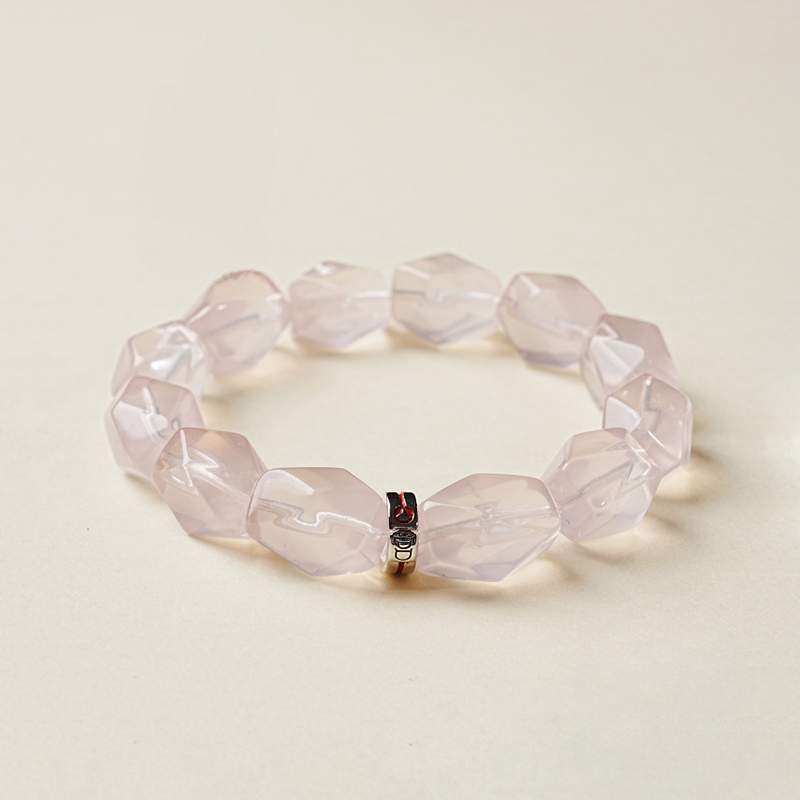 Rose Quartz Bracelet - Irregular Pink Crystal