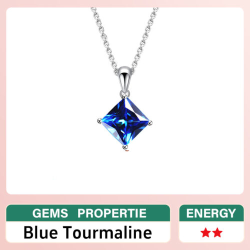 Blue Tourmaline Necklace 【Frost Core】