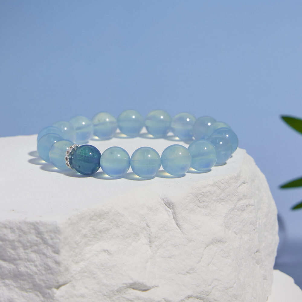 Aquamarine Bracelet Ocean Heart Design 3