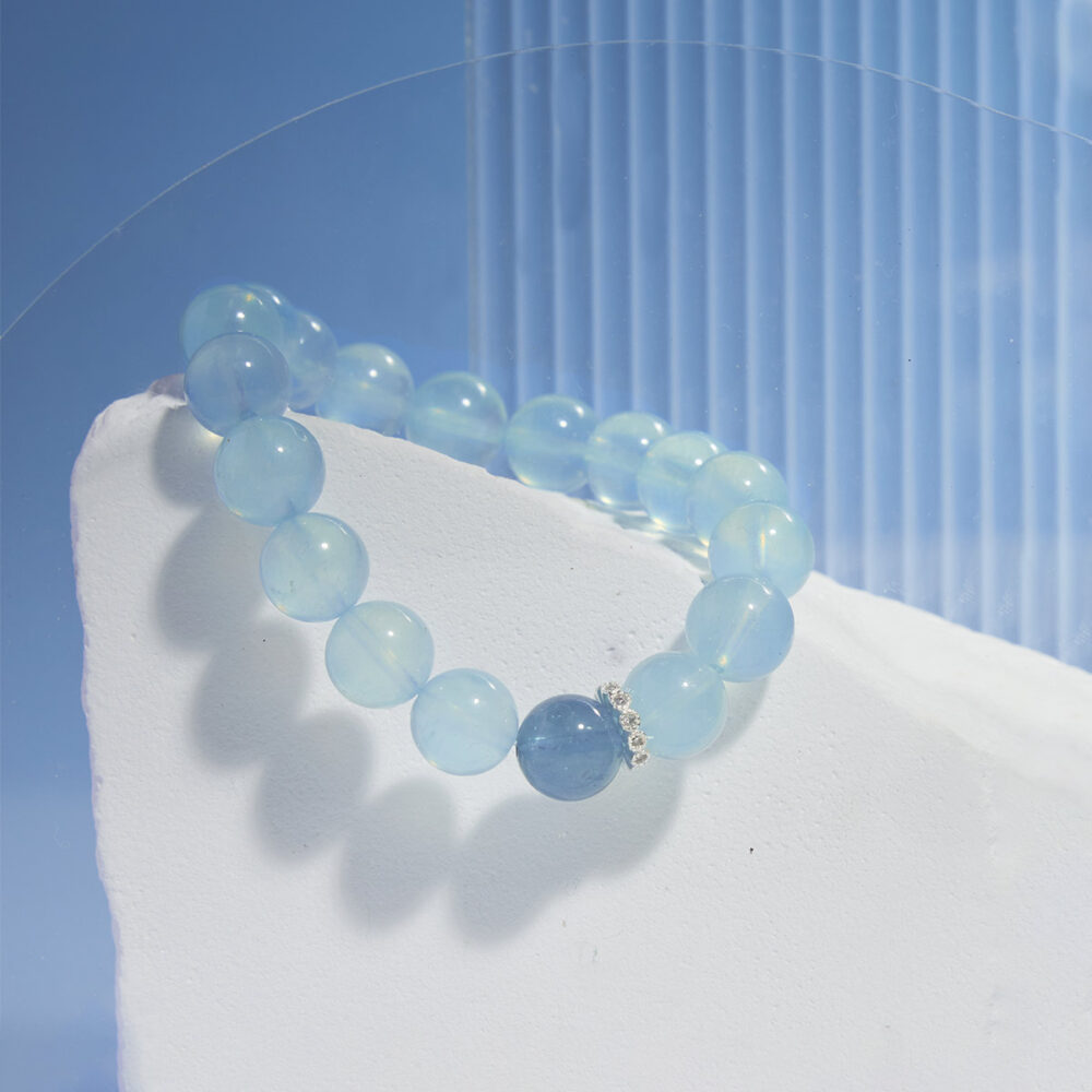Aquamarine Bracelet Ocean Heart Design 5