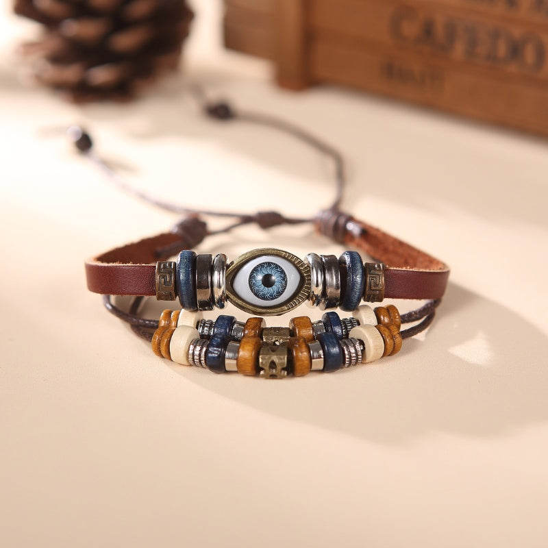 Demon Eye Leather Bracelet - Defend yourself with power evil