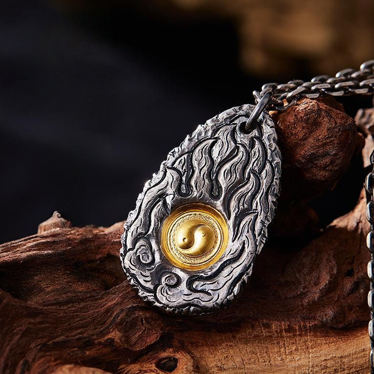 Feng Shui Necklace Taoist Pendant - Burning Soul Energy