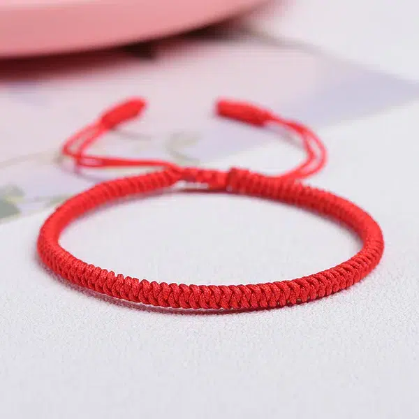 Tibetan Buddhist Red String Bracelet - Auspicious & Protective