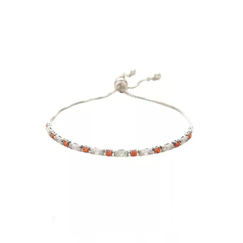 Moissanite Orange Diamond Bracelet - Gems and Energy