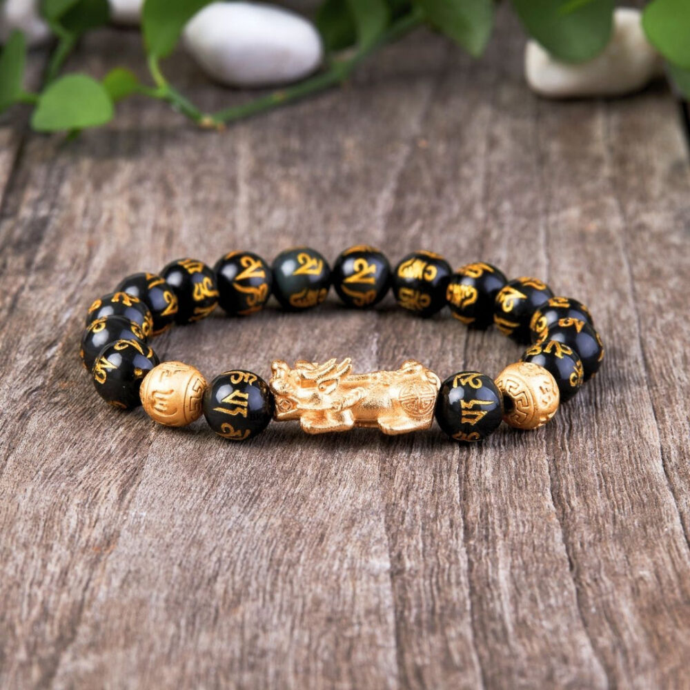 Pixiu Black Obsidian Bracelet For Wealth 1
