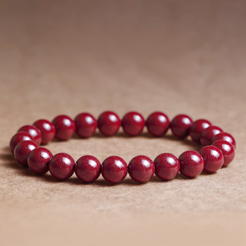 Pure Natural Cinnabar Bracelet 1