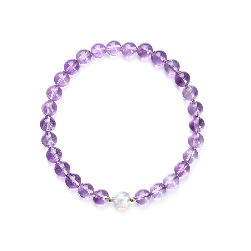 Moonstone Amethyst Bracelet | Feb's Birthstone Gifts